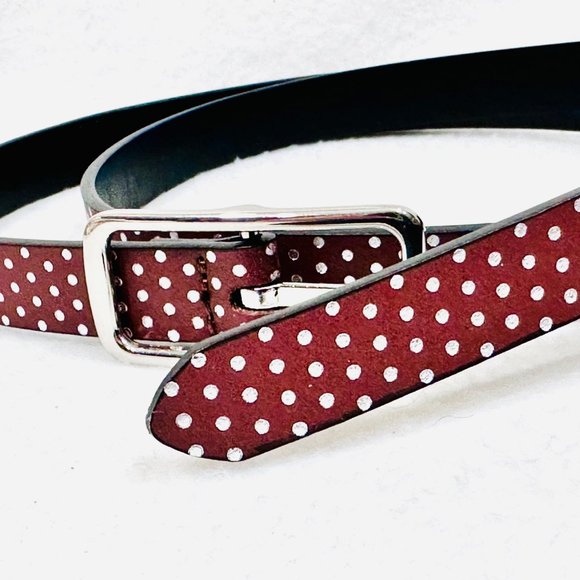 Vintage 1980's Levi's Brown Belt w/Metallic Silver Dots - Size 36 - Picture 4 of 7